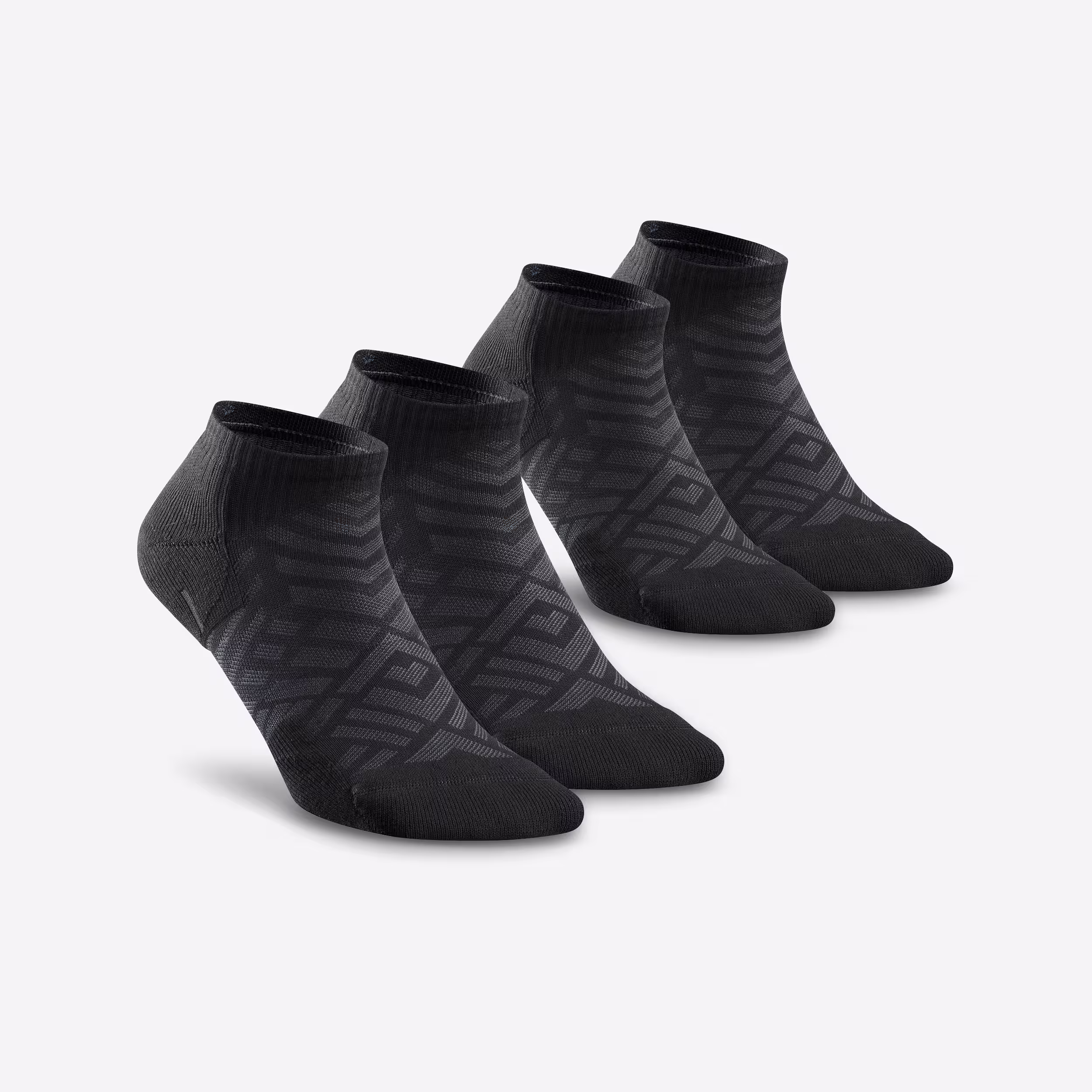 Adult hiking socks (2 pairs) Hike 100 - Black - Image 2